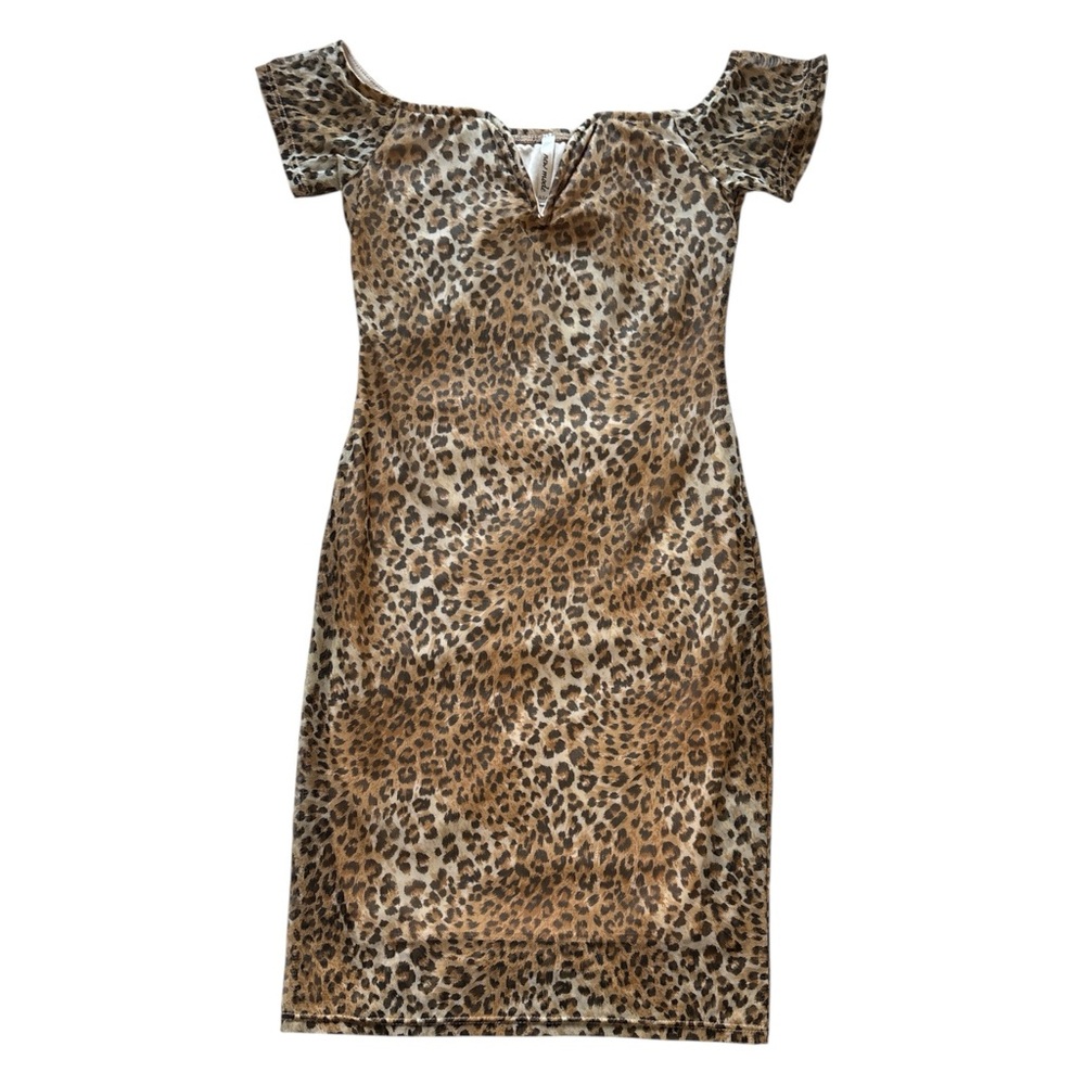 Y2K New Mode Leopard Print Mini Dress